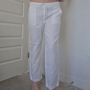 Michael Stars, White Linen Pants, Small